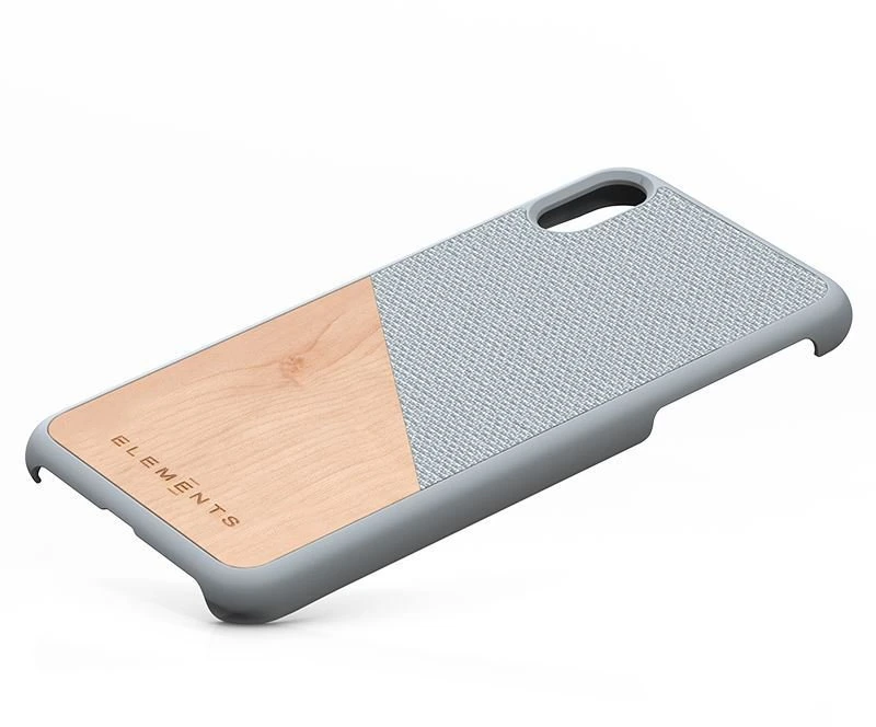Nordic Elements Original Hel - dėklas skirtas Apple iPhone Xs Max su real maple wood Light Pilkas
