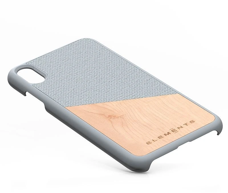 Nordic Elements Original Hel - dėklas skirtas Apple iPhone Xs Max su real maple wood Light Pilkas