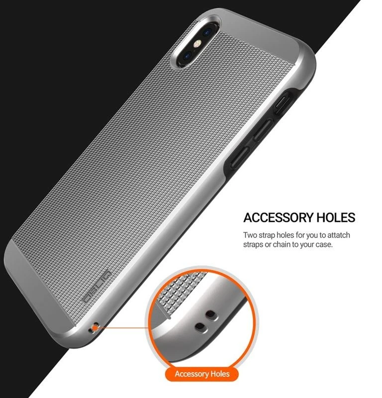 Obliq Slim Meta - dėklas skirtas Apple iPhone Xs / X Satin Sidabrinis