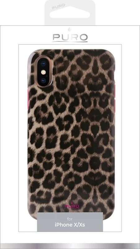 PURO Glam Leopard Cover - dėklas skirtas Apple iPhone Xs / X Leo 2