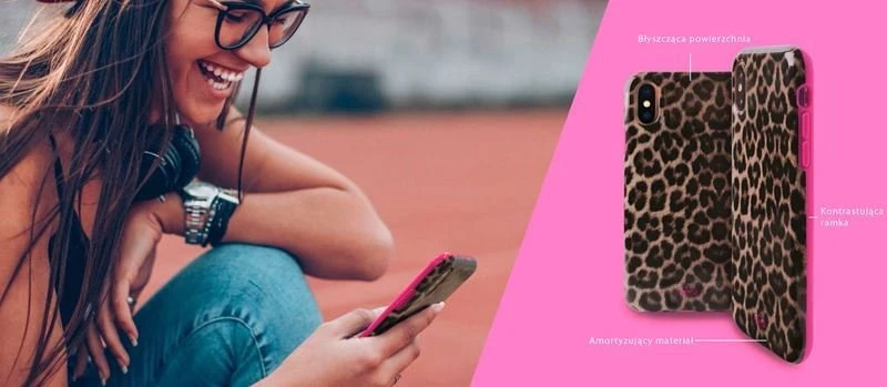 PURO Glam Leopard Cover - dėklas skirtas Apple iPhone Xs / X Leo 2