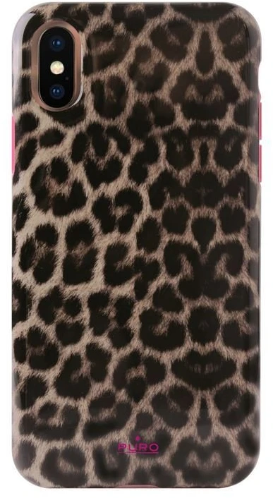 PURO Glam Leopard Cover - dėklas skirtas Apple iPhone Xs / X Leo 2