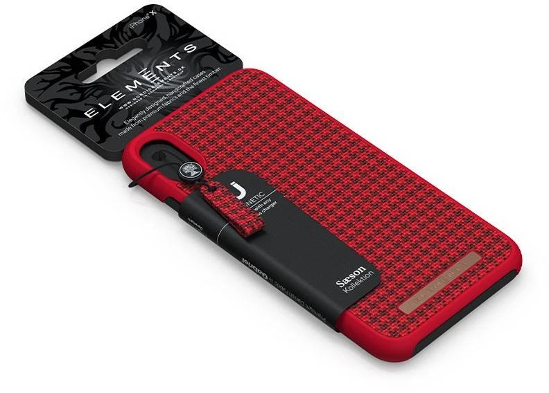 Nordic Elements Saeson Idun - dėklas skirtas Apple iPhone Xs / X Raudona
