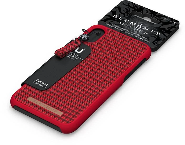 Nordic Elements Saeson Idun - dėklas skirtas Apple iPhone Xs / X Raudona