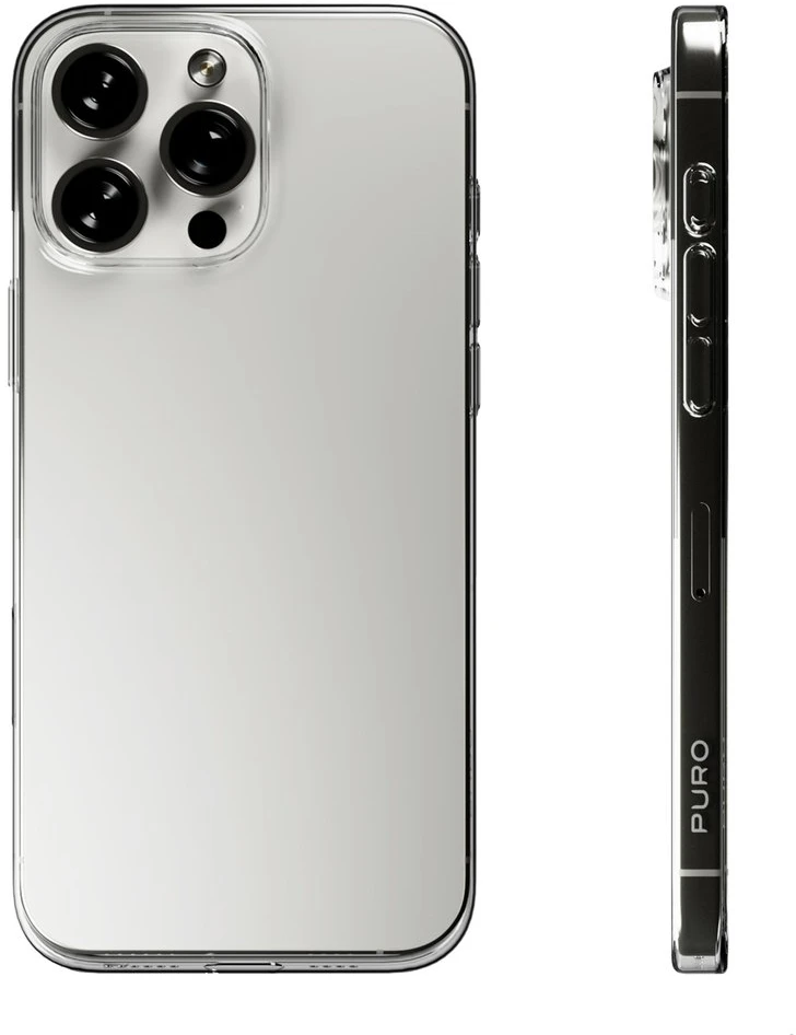 Silikoninis Puro 03 Nude Apple iPhone 16 Pro Max – dėklas telefonui skaidrus