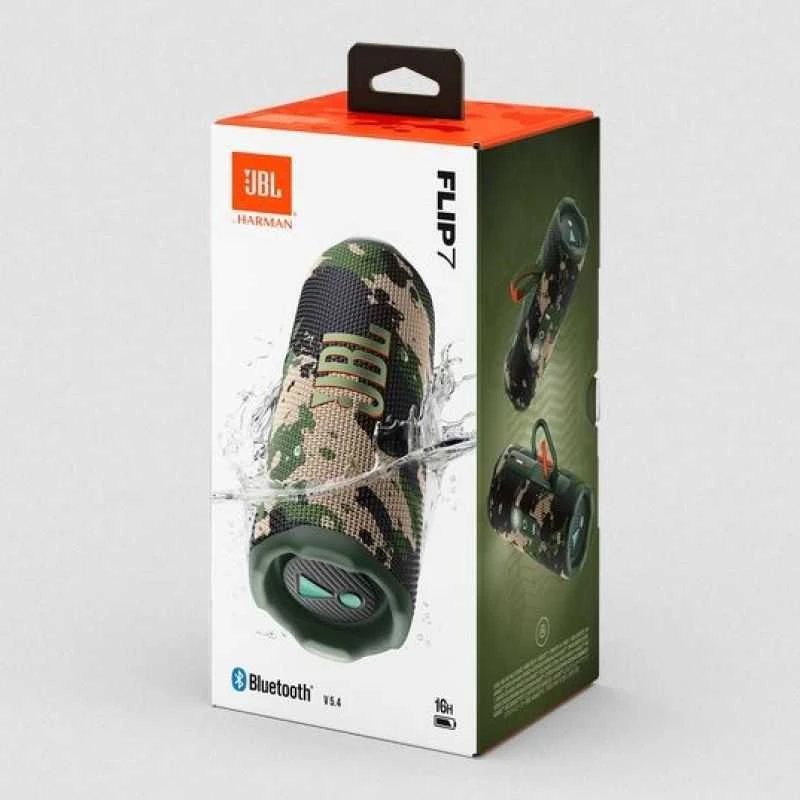 JBL Flip 7 nešiojama kolonėlė, kamufliažinės spalvos
