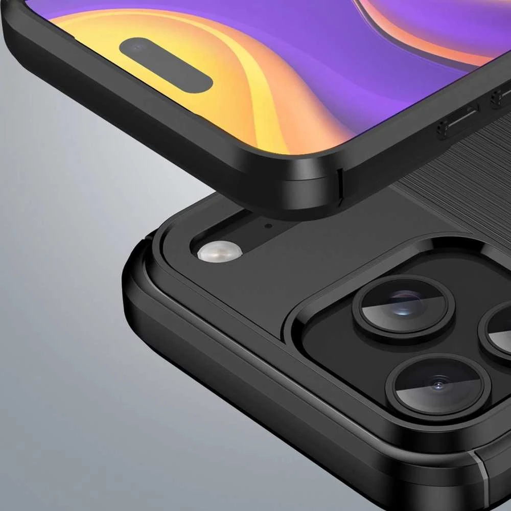 Hurtel Dėklas Carbon Dėklas skirtas Apple iPhone 17 Pro Max – juodos spalvos