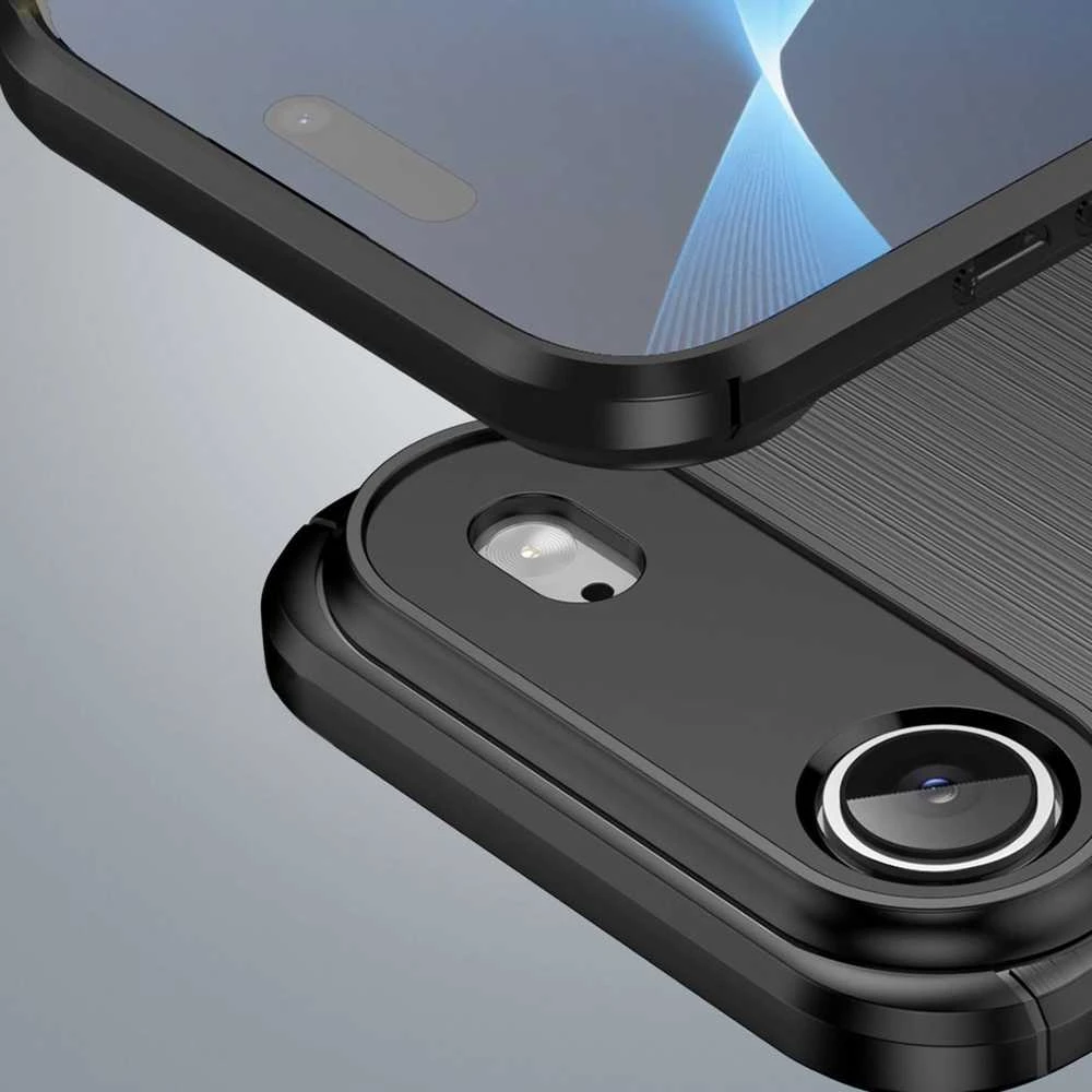 Hurtel Dėklas Carbon Dėklas skirtas Apple iPhone 17 Air – juodos spalvos