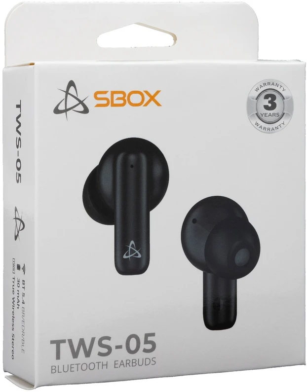 Dėklas Juodos belaidės ausinės Sbox EB-TWS05