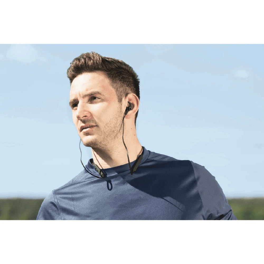 Hama Ausinės į ausis įkišamos "FREEDOM NECK II" su mikrofonu, Juoda