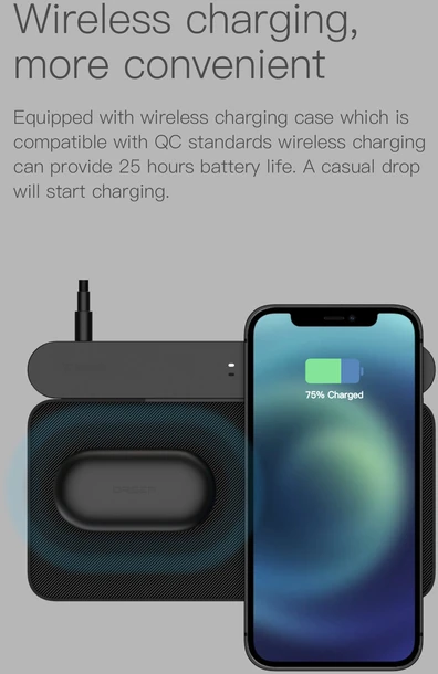 Juodos belaidės „Orsen T3“ Bluetooth ausinės