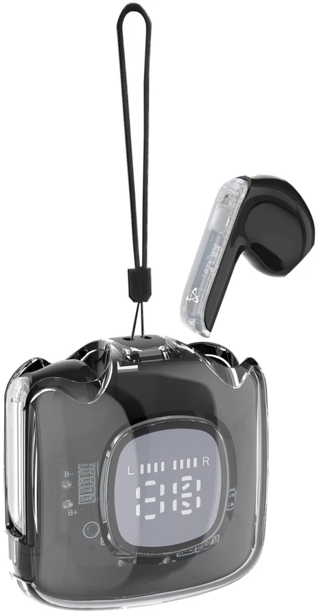 Dėklas Juodos Bluetooth į ausį dedamos ausinės Sbox EB-TWS148