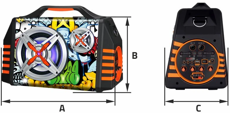 Karaokės kolonėlė Manta SPK1005PRO Helios 2 su mikrofonu