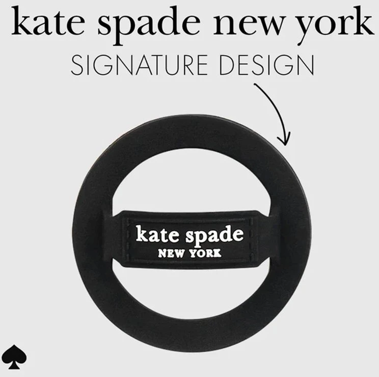 Dėklas Case-Mate Kate Spade New York magnetinės kilpos laikiklis - MagSafe pirštų laikiklis Juodas