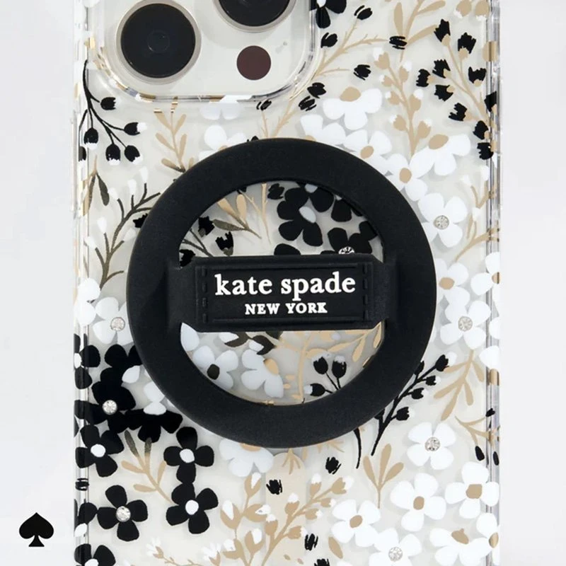 Dėklas Case-Mate Kate Spade New York magnetinės kilpos laikiklis - MagSafe pirštų laikiklis Juodas