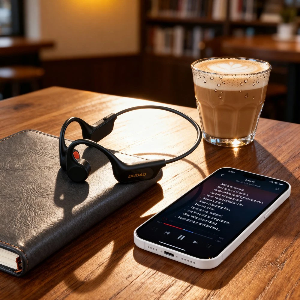 Dudao U22 Bluetooth 5.2 Bone Conduction Ausinės with su lankeliu ant galvos - Juodas
