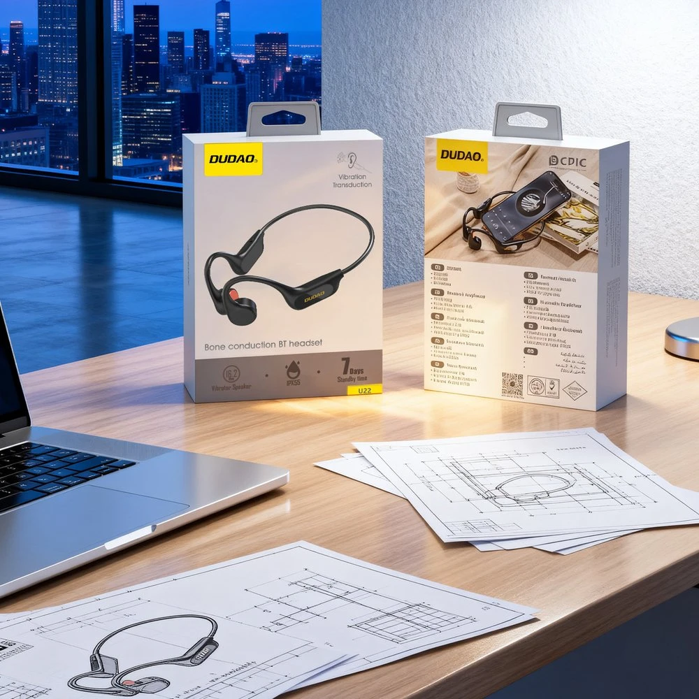 Dudao U22 Bluetooth 5.2 Bone Conduction Ausinės with su lankeliu ant galvos - Juodas