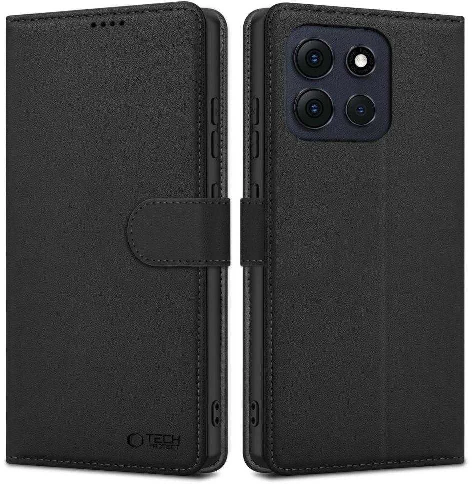 Dėklas Tech-Protect Wallet Case for Motorola Moto G56 5G - Juodas