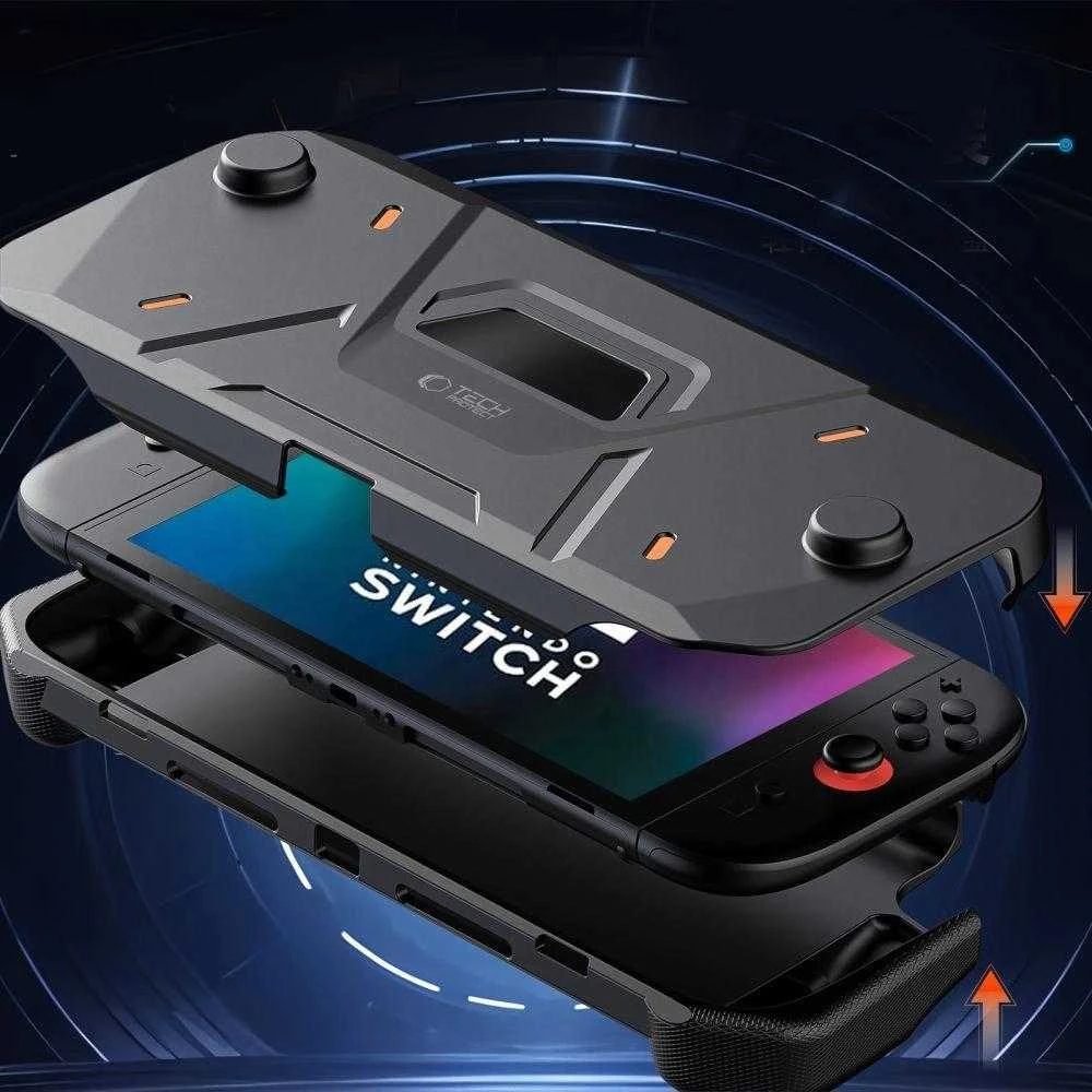 „Tech-Protect Carbonox“ dėklas, skirtas „Nintendo Switch 2“ – juodas