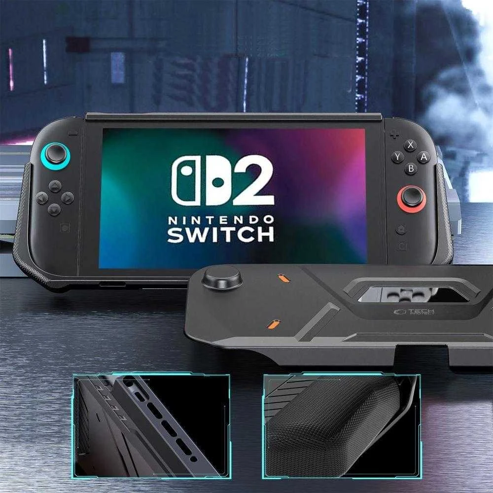 „Tech-Protect Carbonox“ dėklas, skirtas „Nintendo Switch 2“ – juodas