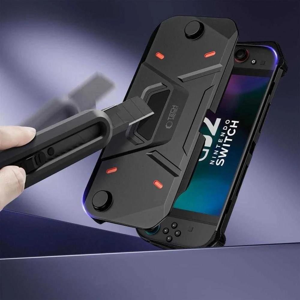 „Tech-Protect Carbonox“ dėklas, skirtas „Nintendo Switch 2“ – juodas