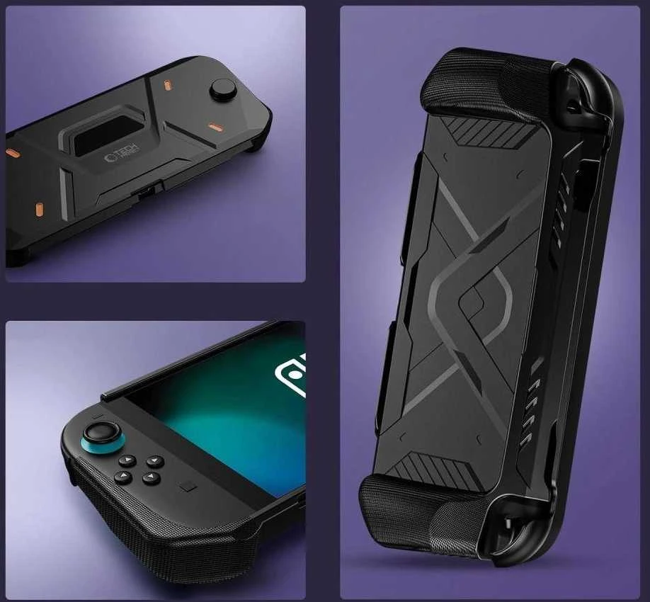 „Tech-Protect Carbonox“ dėklas, skirtas „Nintendo Switch 2“ – juodas