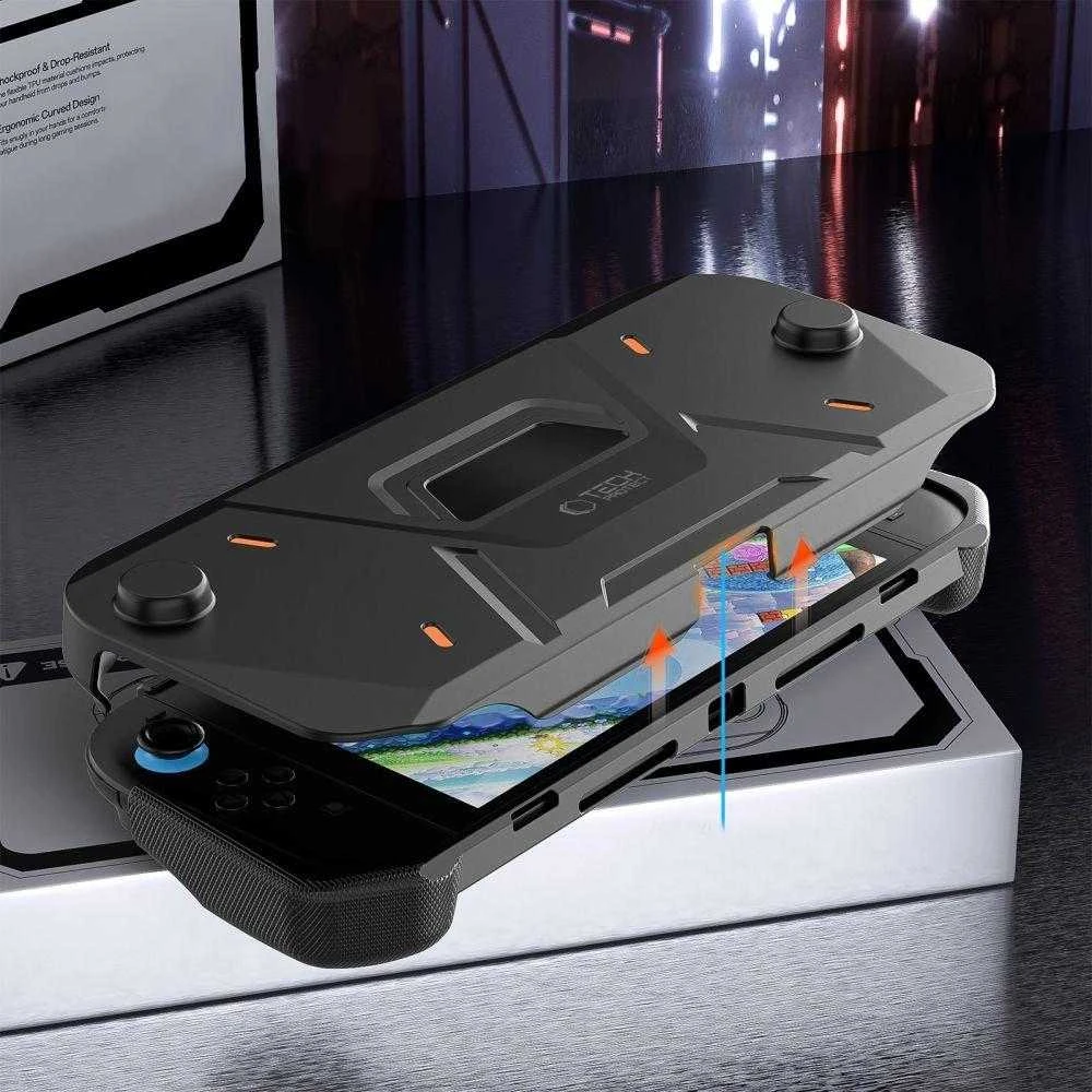 „Tech-Protect Carbonox“ dėklas, skirtas „Nintendo Switch 2“ – juodas