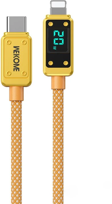 WEKOME WDC-08 Vanguard serijos USB-C į žaibo greito įkrovimo PD 20W jungiamasis laidas 1 m aukso spalvos