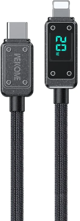 „WEKOME WDC-08 Vanguard“ serijos USB-C į žaibiškai greitą įkrovimą PD 20W 1m jungiamasis laidas, tamsinantis