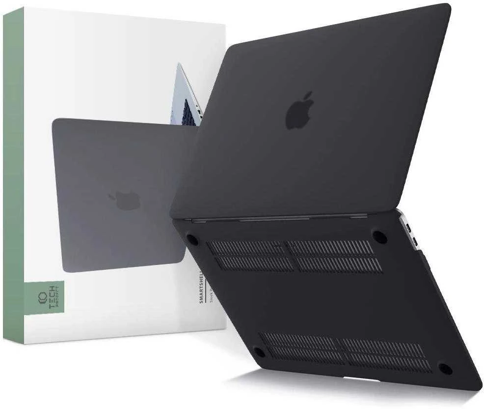 Tech-Protect SmartShell dėklas Apple MacBook Air 13'' 2018-2020 – matinės juodos spalvos