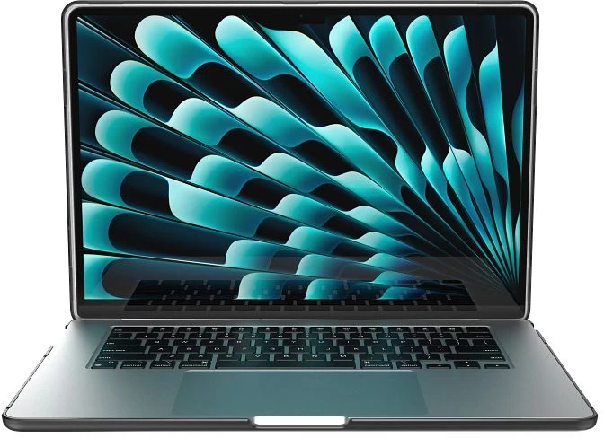 Speck „SmartShell“ dėklas „MacBook Air 15“ (M5/M4/M3/M2/2026–2023) obsidiano spalvos