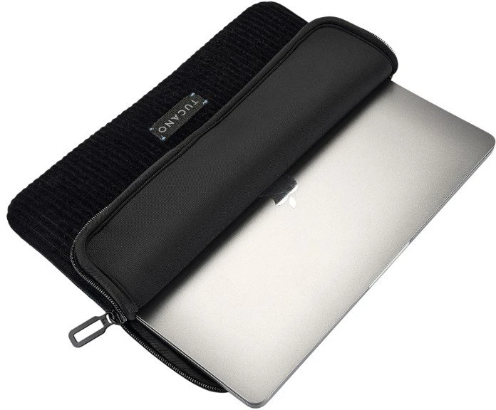 TUCANO Velluto 2 - Dėklas MacBook Pro 14" (M5/M4/M3/M2/M1/2026-2021) / Nešiojamas kompiuteris 13" (juoda)