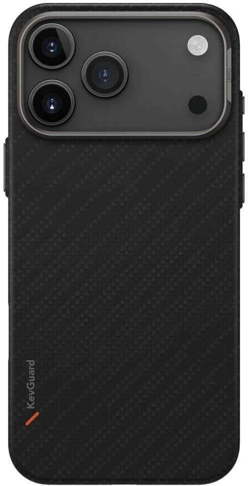 Dėklas UNIQ Keva EDGE Apple iPhone 17 Pro Max Magclick Charging juodos spalvos