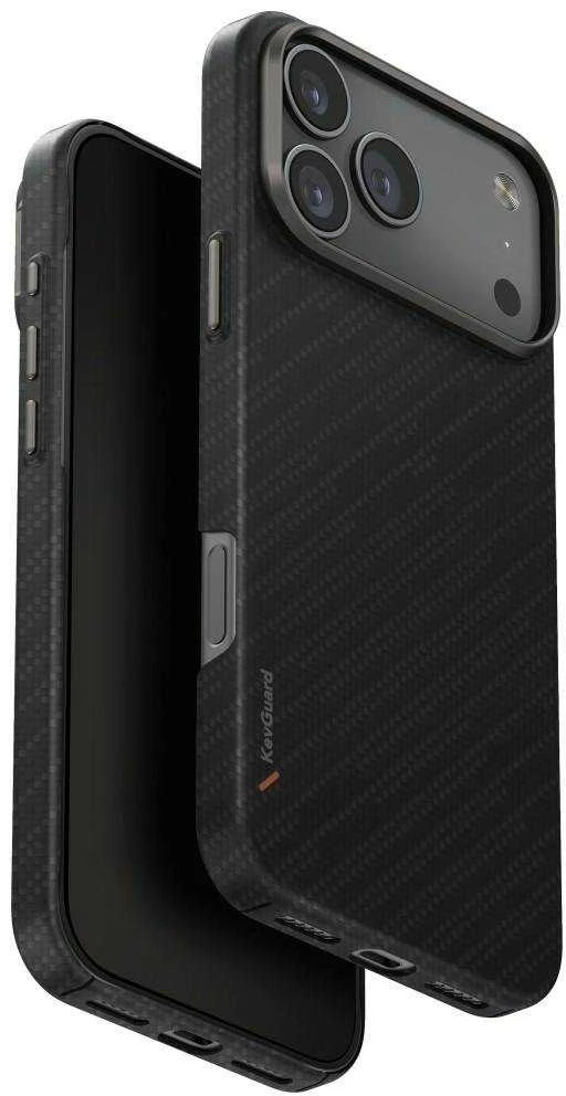 Dėklas UNIQ Keva EDGE Apple iPhone 17 Pro Max Magclick Charging juodos spalvos