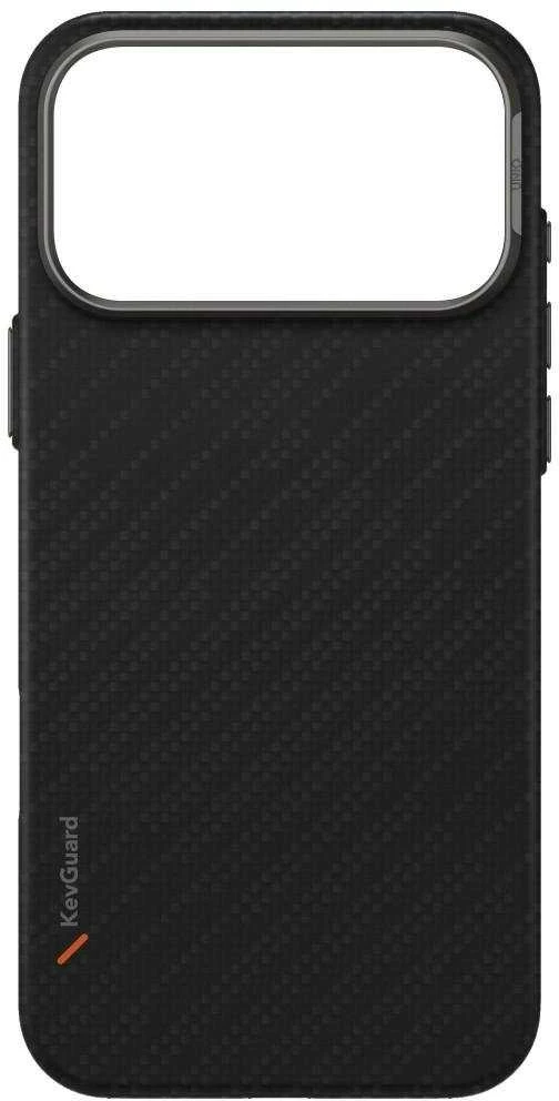 Dėklas UNIQ Keva EDGE Apple iPhone 17 Pro Max Magclick Charging juodos spalvos