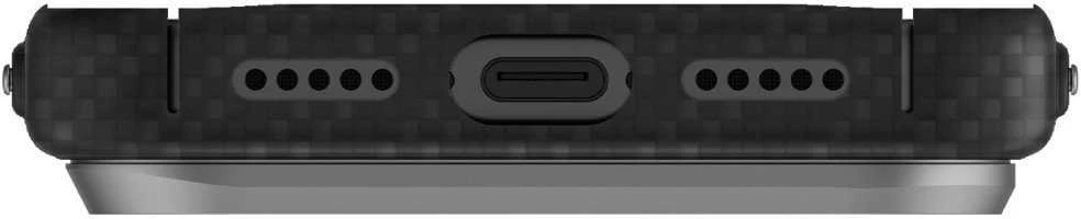 Dėklas UNIQ Keva EDGE Apple iPhone 17 Pro Magclick Charging juodos spalvos