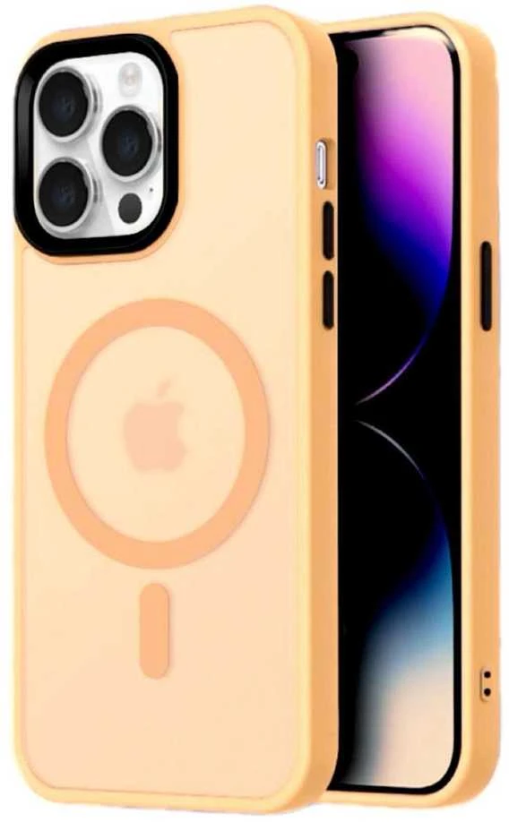 Hurtel Magnetic Collection MagSafe Apple iPhone 16 Pro – dėklas telefonui oranžinės spalvos