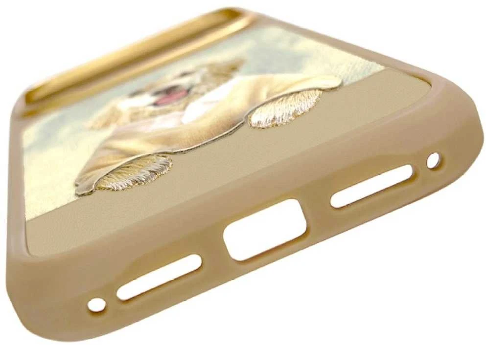 „Nimmy Gentle Pets“ serijos šunims skirtas „MagSafe“ dėklas, skirtas „iPhone 17 Pro“ – ruda