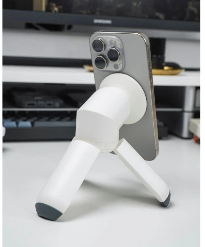 Dėklas STM MagPod – Apple iPhone trikojis su MagSafe suderinamumu – baltas