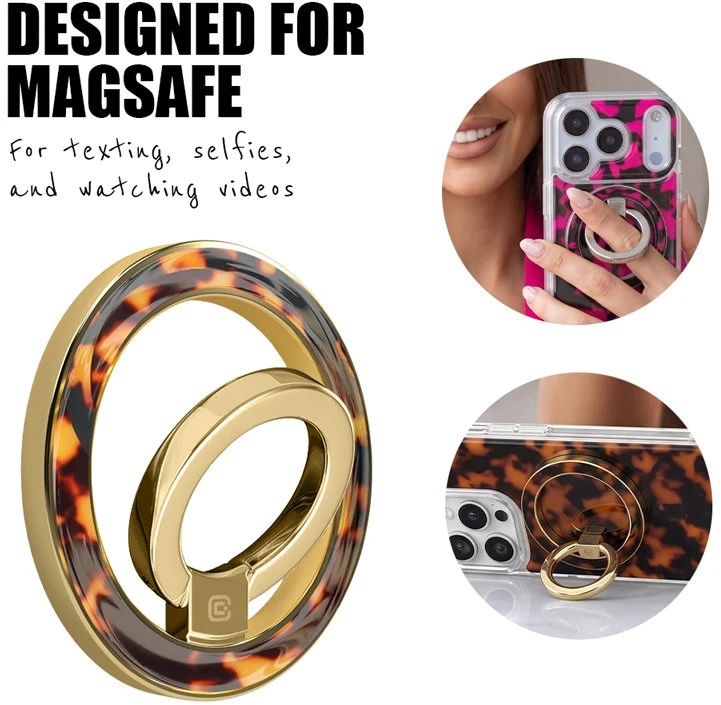 MagSafe laikiklis Crong Deluxe RING Holder, Tortoise