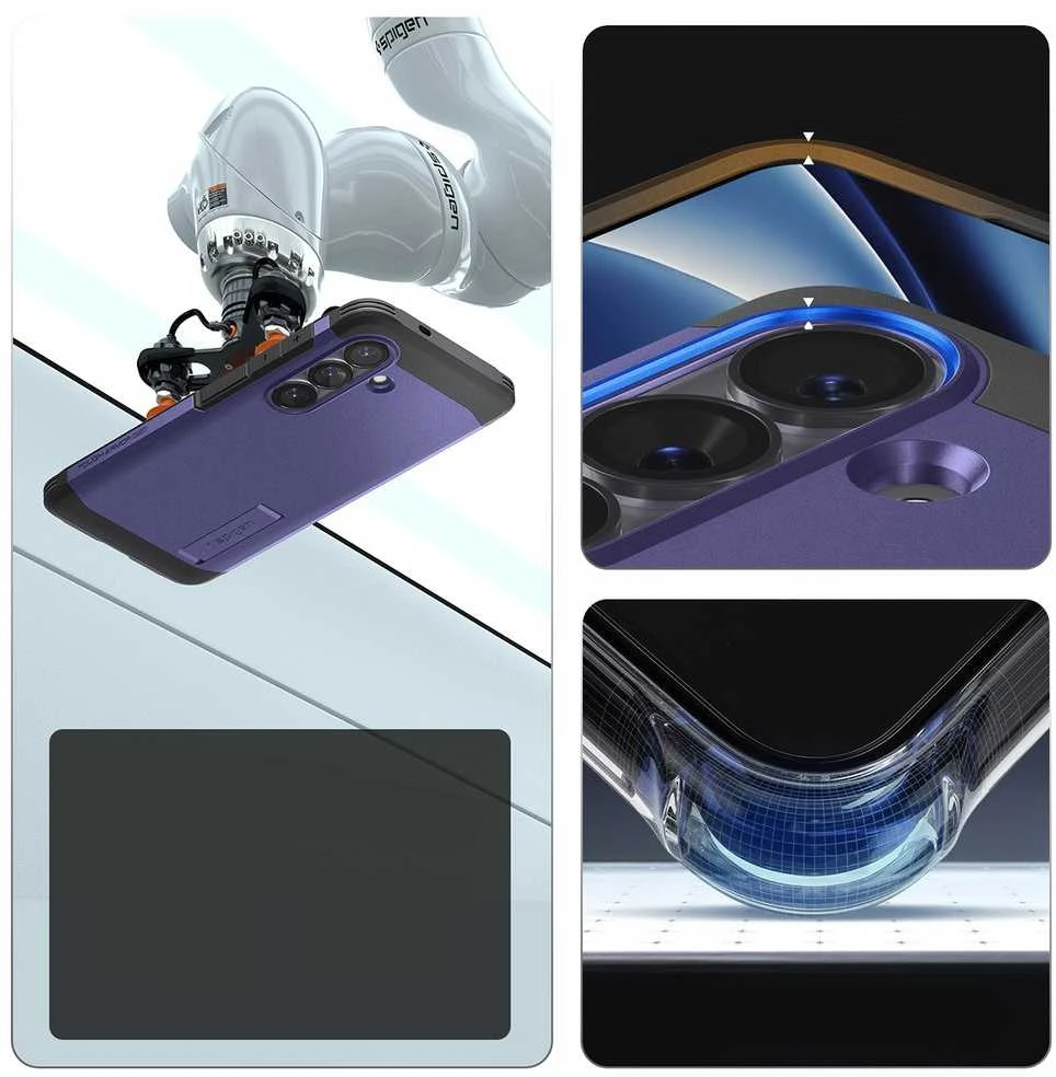 Spigen Tough Armor Mag MagSafe dėklas Samsung Galaxy S26+ Plus pelenų violetinės spalvos