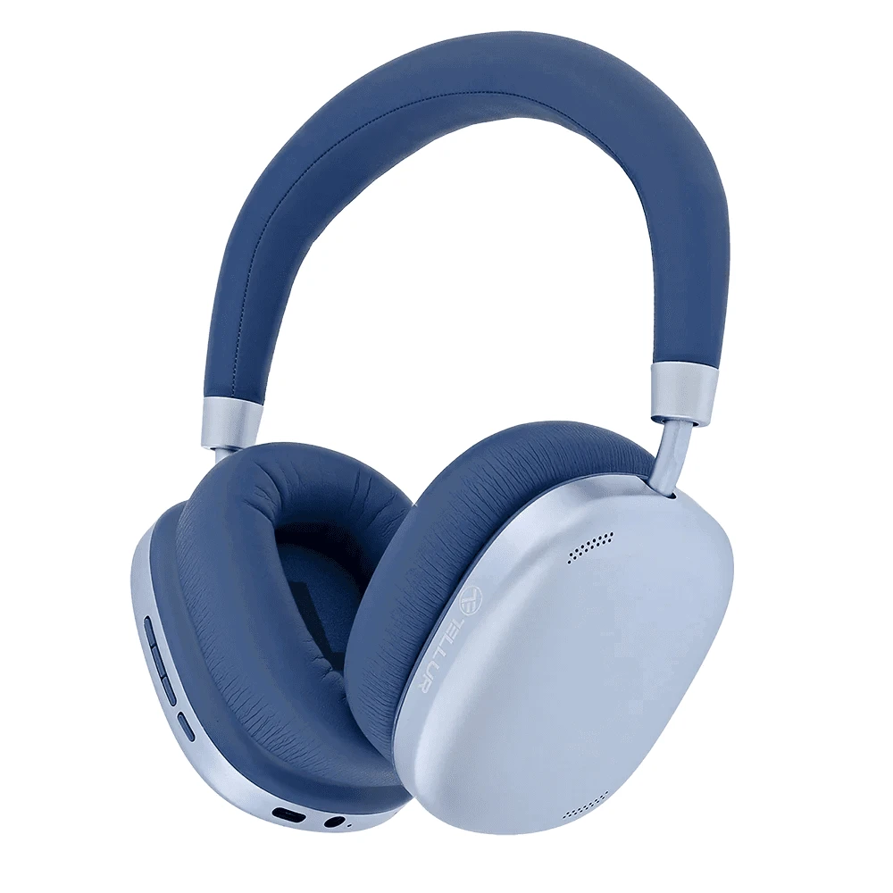 Dėklas Mėlynos Bluetooth ausinės su ANC