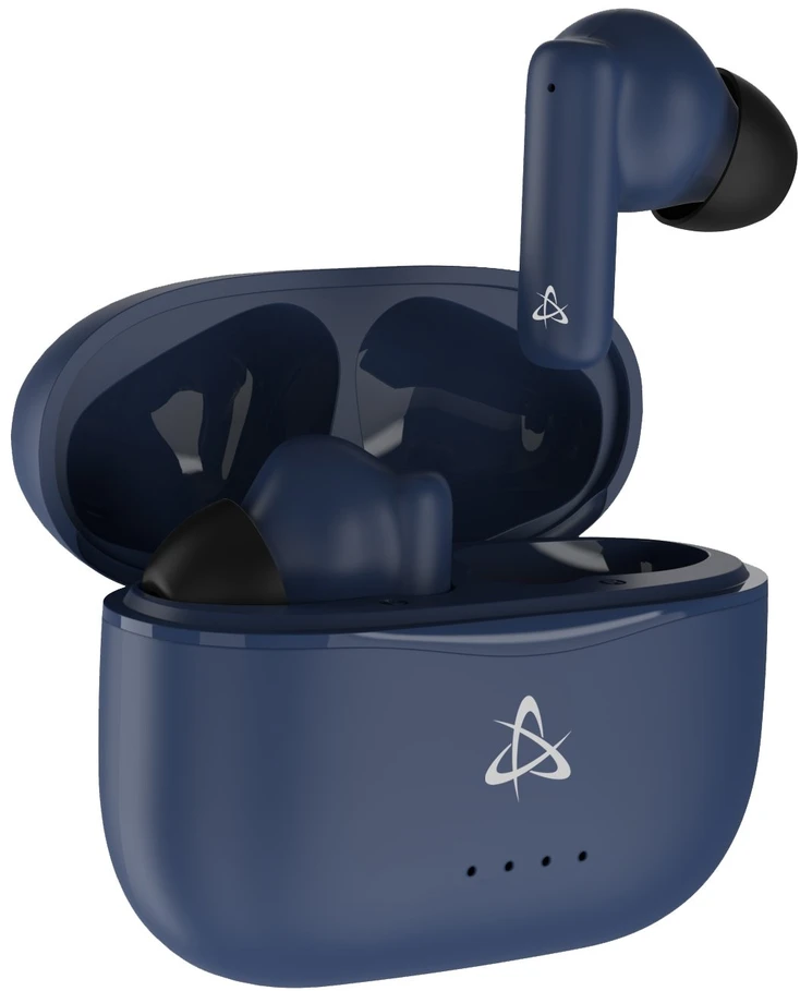 Dėklas Mėlynos Bluetooth į ausį dedamos ausinės
