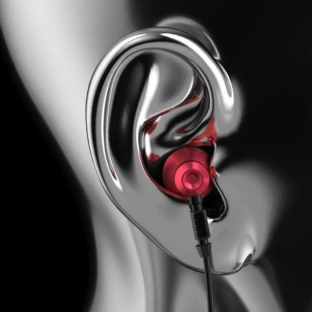 Ausinės Dudao Metal su laidu Earbuds 3.5mm Mini Jack pilkos spalvos (X2C-pilkos spalvos)