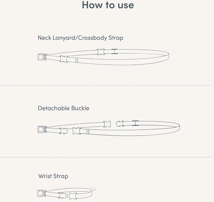 Dėklas Moshi 2-in-1 Wrist & Body Strap su adapteriu - Eco Leather Phone Lanyard Moss Žalias