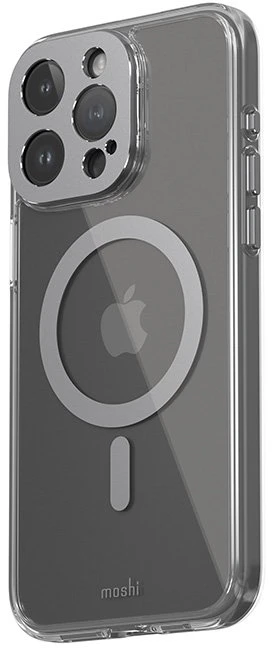 Moshi iGlaze MagSafe - dėklas skirtas Apple iPhone 15 Pro Max Meteorite Gray