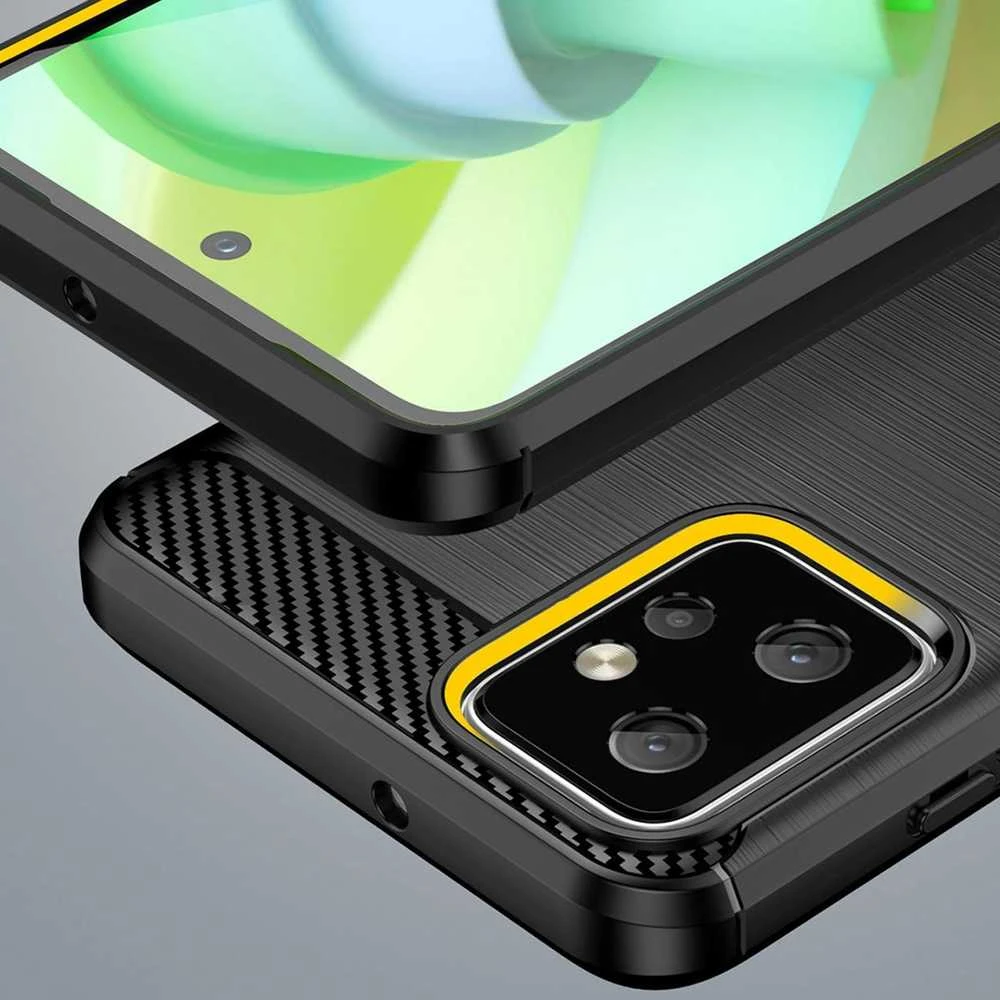 Hurtel Carbon Motorola Moto G Power 2023 flexible silikoninis carbon dėklas telefonui juodos spalvos