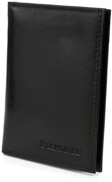 Dėklas na dokumenty karty juoda skórzane slim Beltimore G95