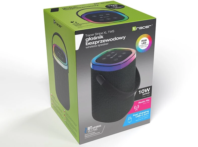 „Tracer Stripe XL TWS Bluetooth RGB“ ausinės