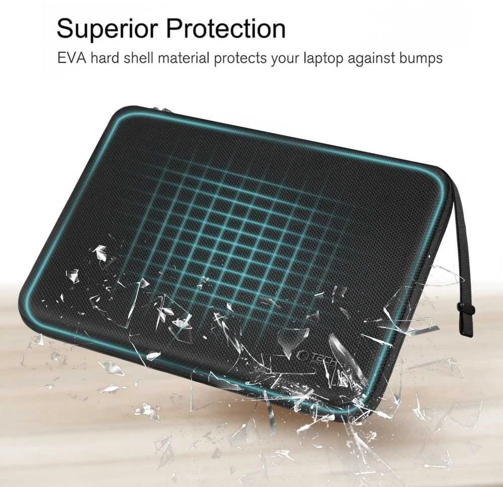 Tech-Protect Hardpouch Case for 15-16 Nešiojamas kompiuteris - Juodas